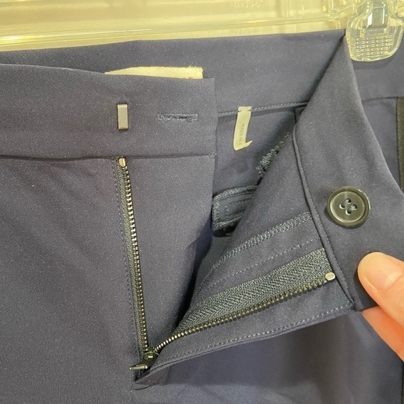 Rebecca Taylor Tuxedo Side Stripe Ankle Crop Ava Techy Pants Size 8 Navy - Picture 5 of 10